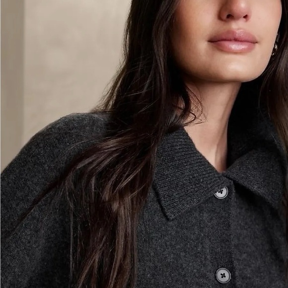 Banana Republic Astrid 100 percent boiled cashmere collared cardigan sweater - Picture 5 of 6